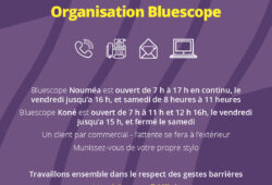 BlueScope est ouvert aux horaires habituels